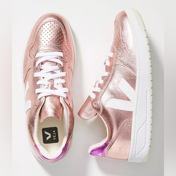 Veja Shoes - Veja V-10 Pink Matallic Sneakers 9